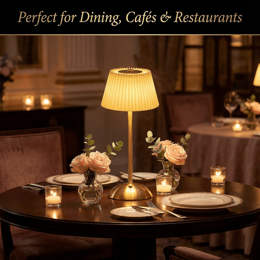 Rechargeable Pleated Table Lamp