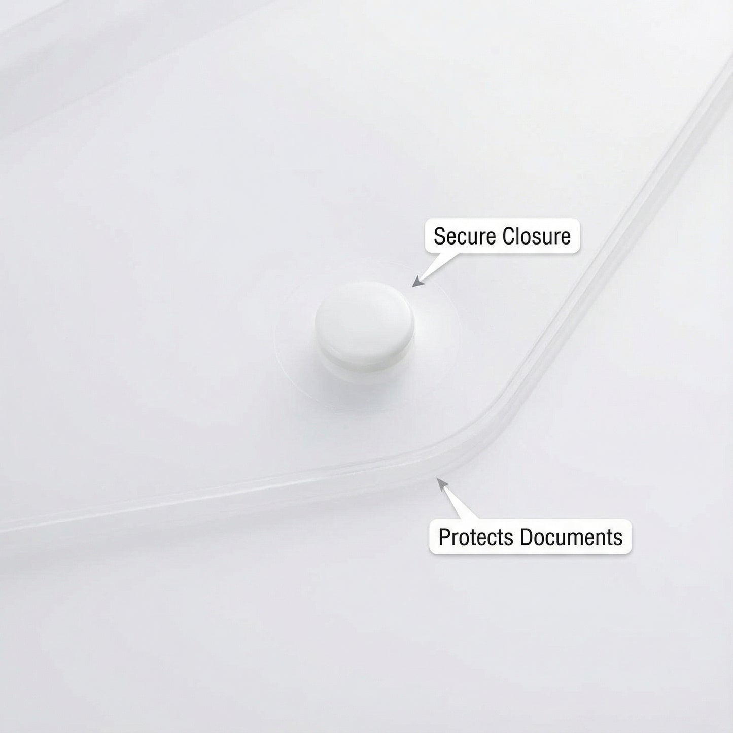 A4 Plastic Document Envelopes 12 Pack (Transparent)