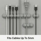 5-Pack Self-Adhesive Grey Cable Clips