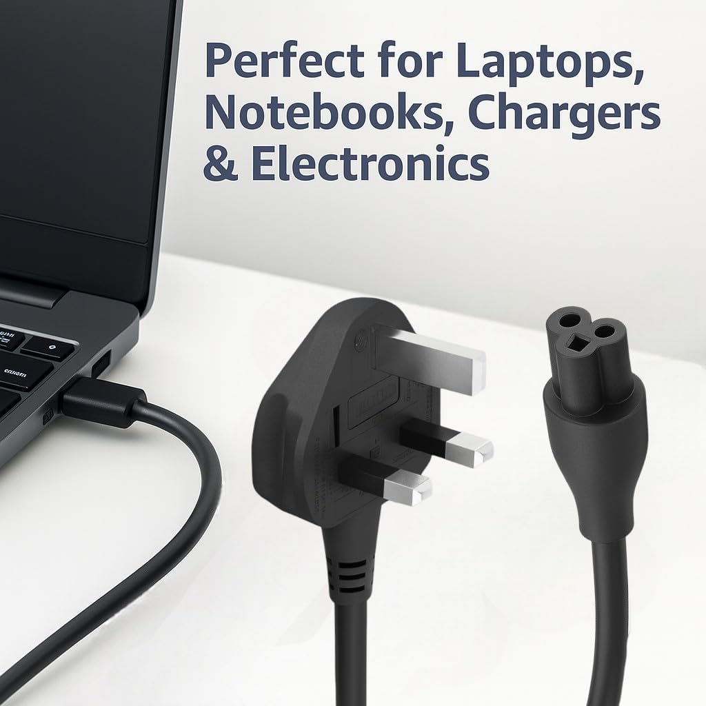 C5 Laptop Power Cable UK Plug