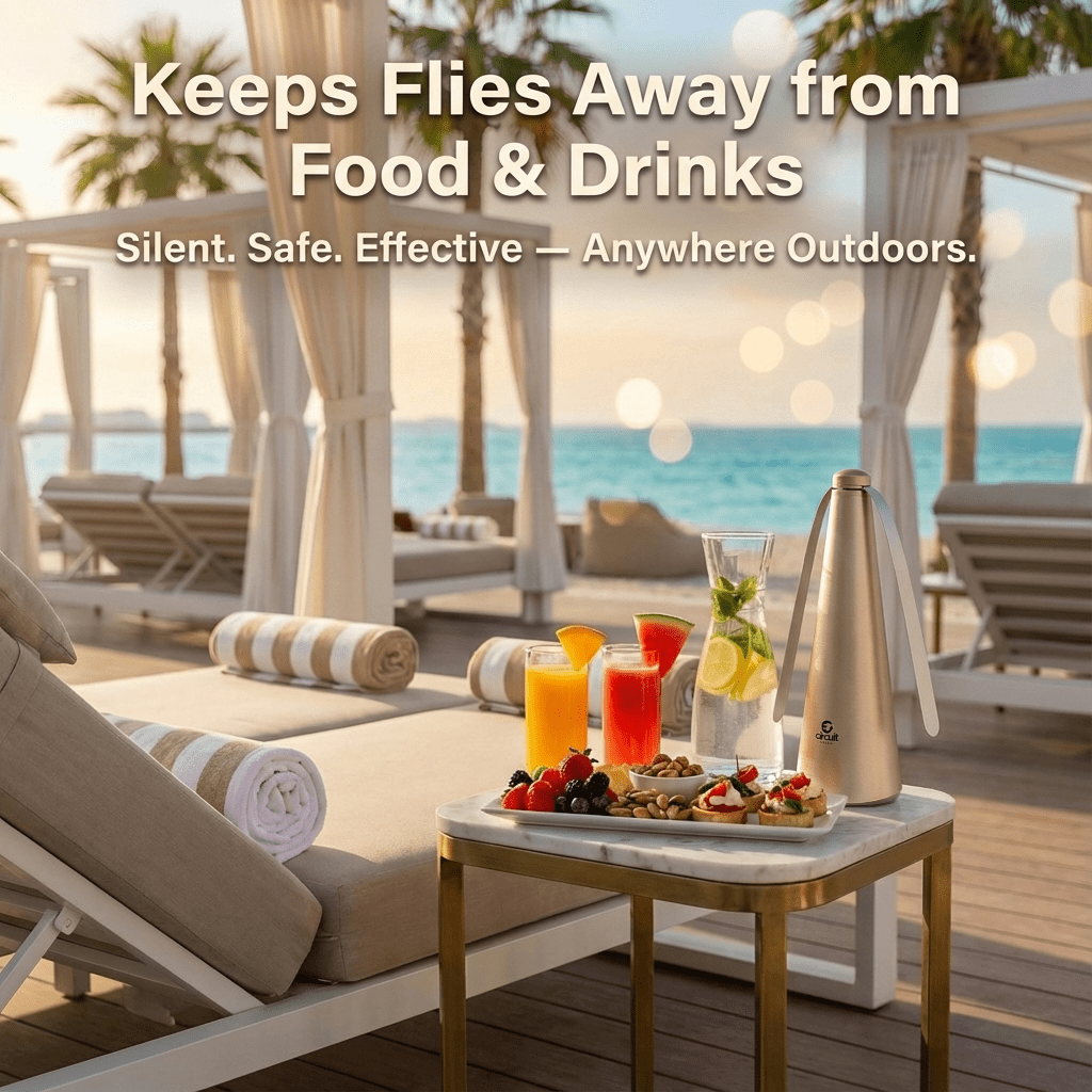 Fly repellent fan champagne gold detail [champagne gold]