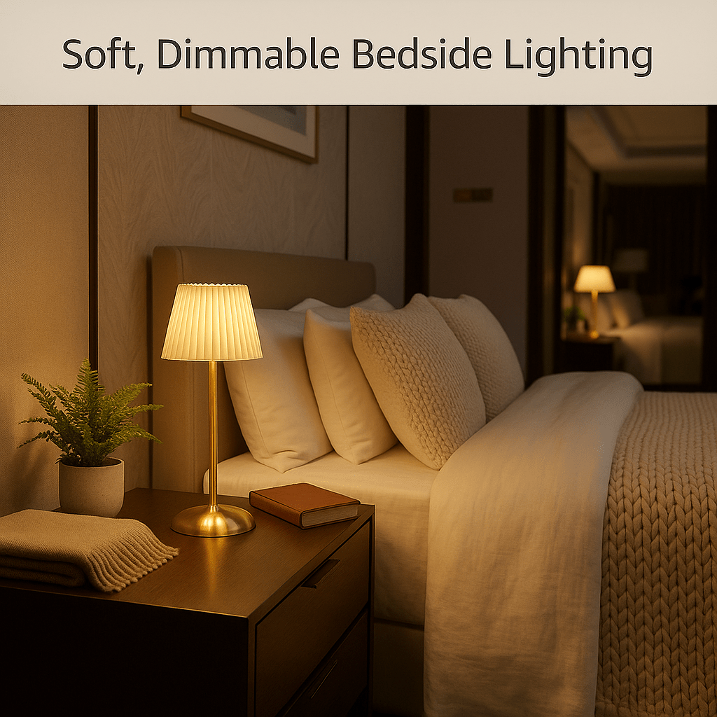 Rechargeable Pleated Table Lamp