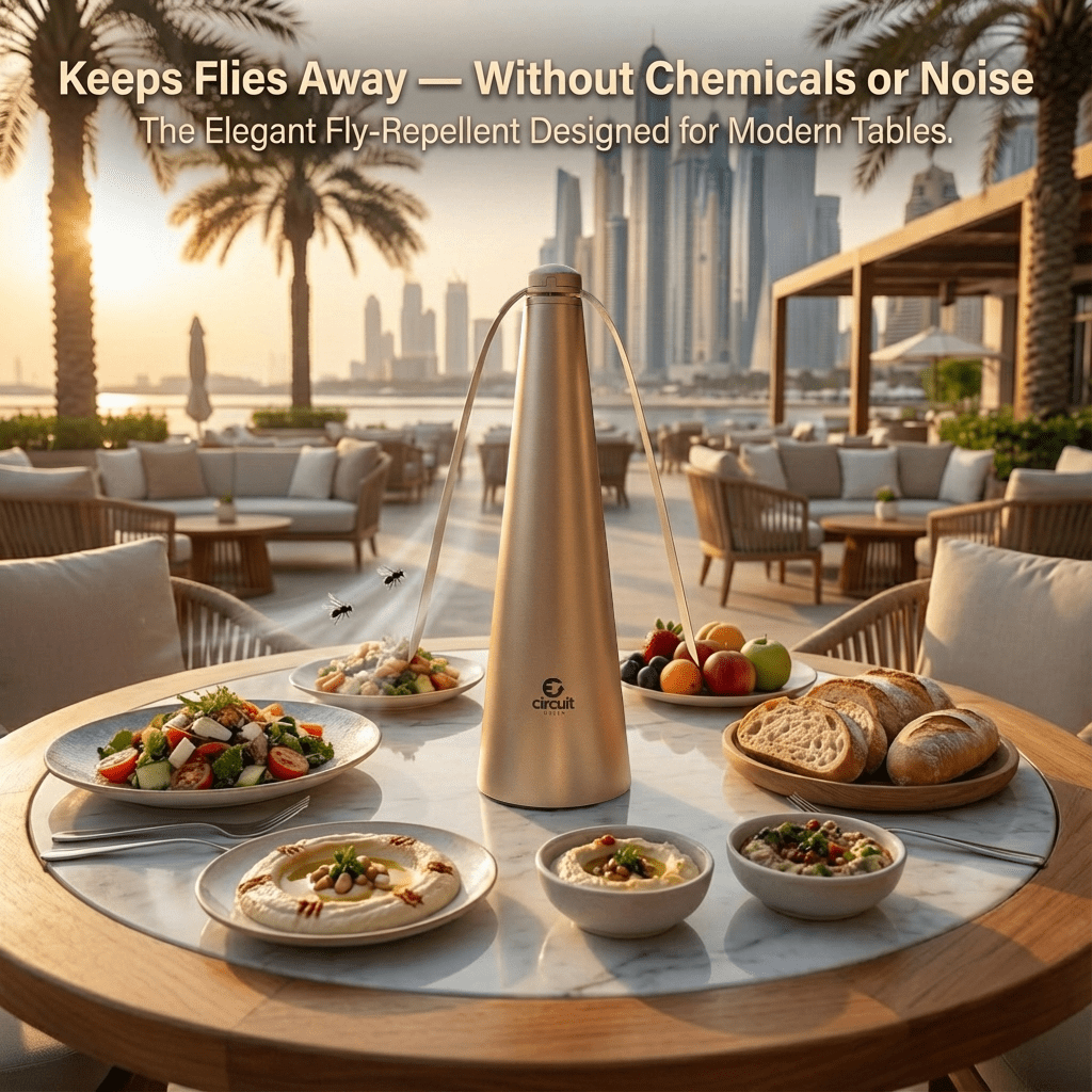 Fly repellent fan champagne gold detail [champagne gold]