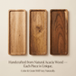 Acacia Wood Serving Trays — Set of 2 (Small + Large)