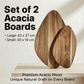 Acacia Wood Serving Boards — Set of 2 (Large + Small)