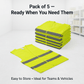 Reflective Safety Vests — 5 Pack