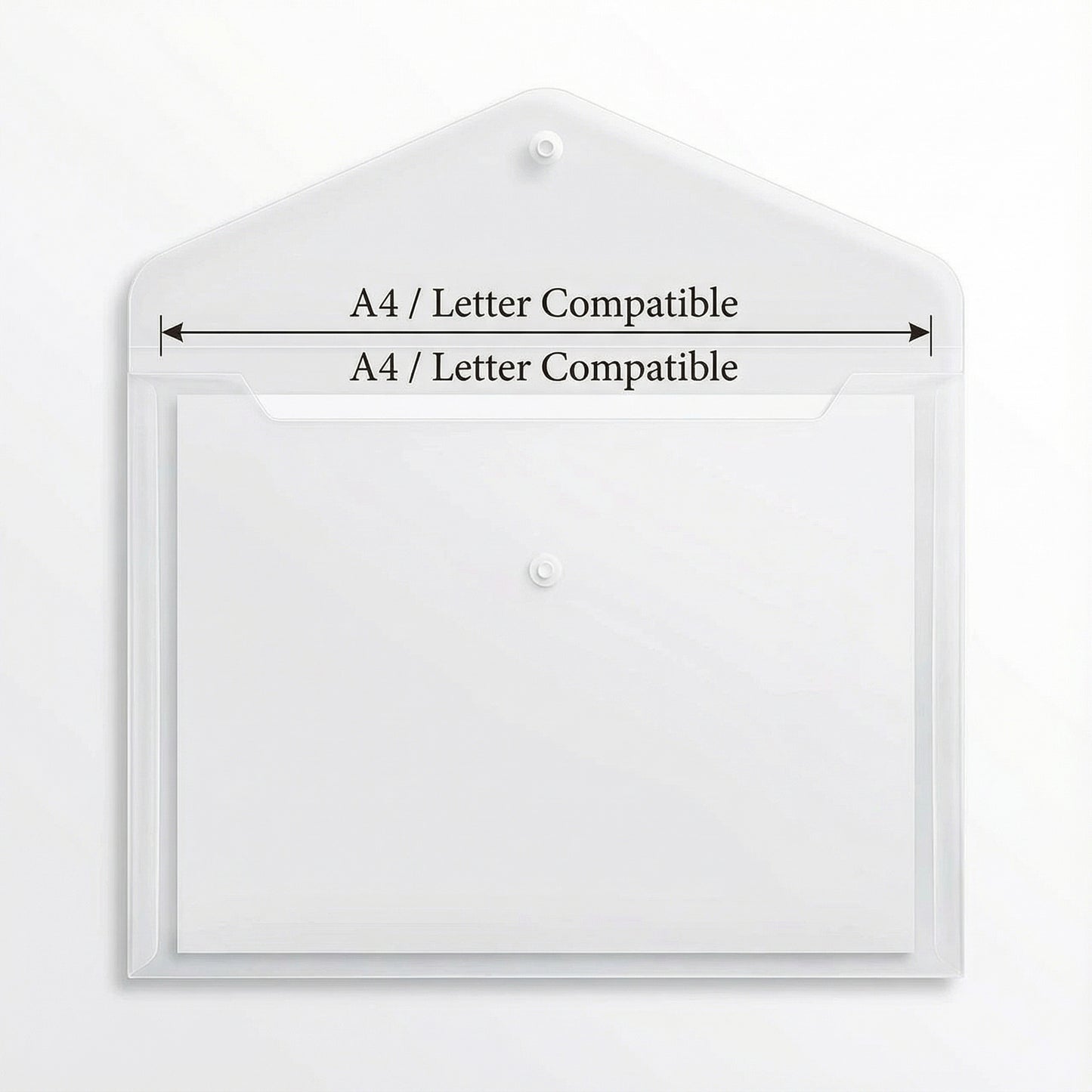 A4 Plastic Document Envelopes 12 Pack (Transparent)