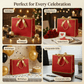 Red Luxury Gift Bags with Gold Trim (Set of 6)