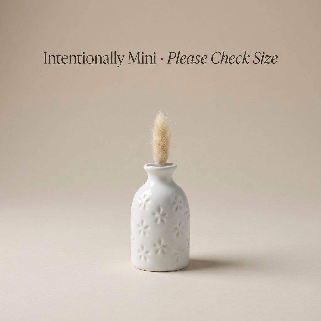 Mini Floral Ceramic Vases – Set of 2