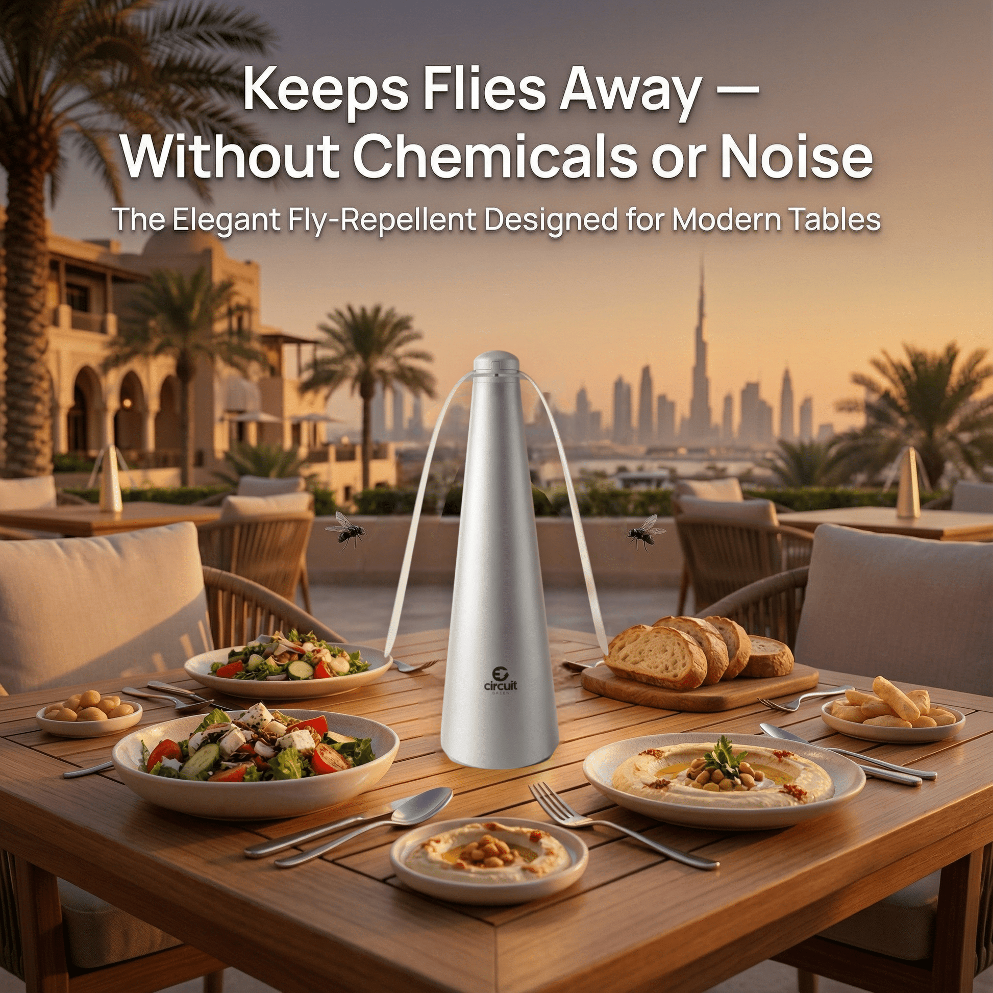 Fly repellent fan silver detail [silver]