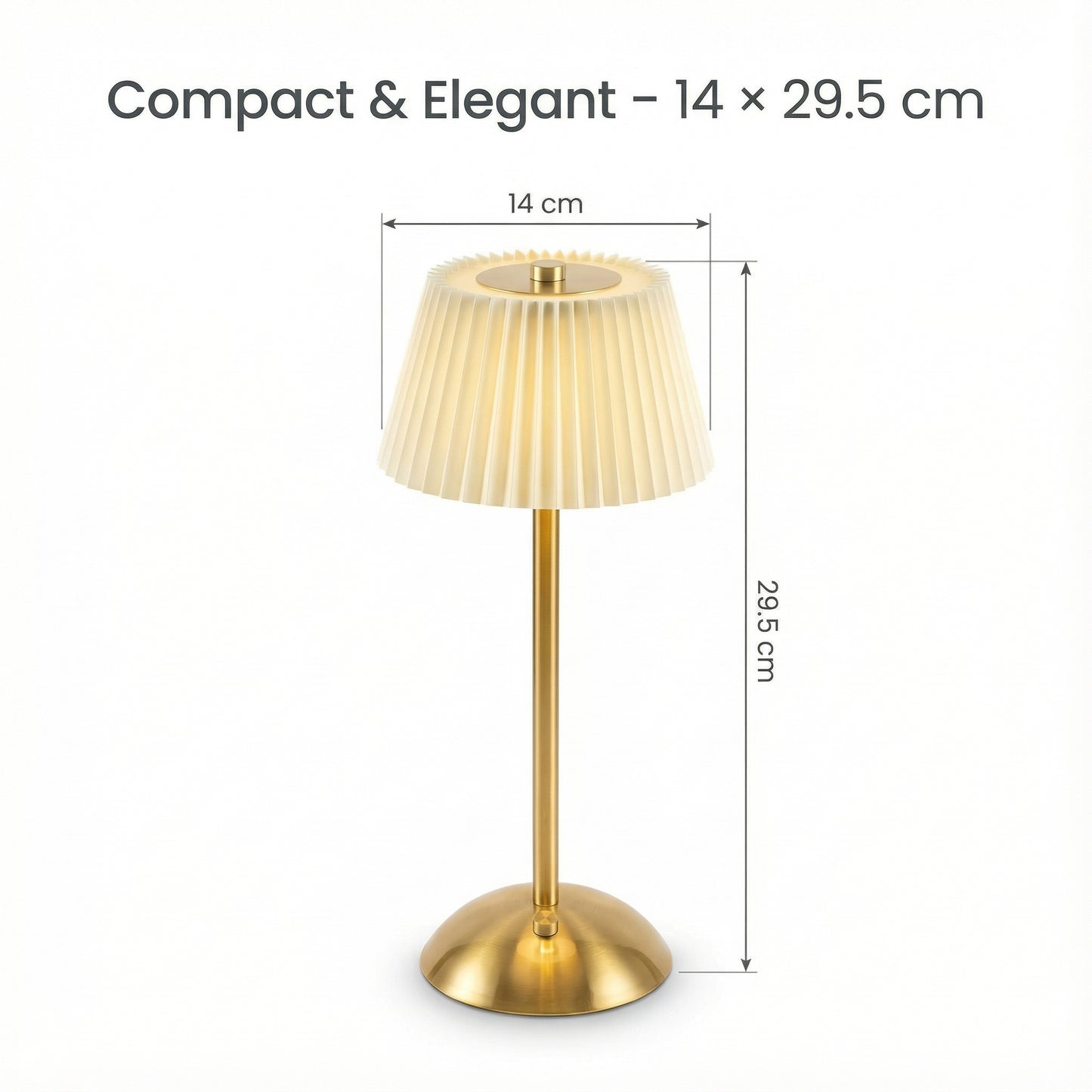 Rechargeable Pleated Table Lamp