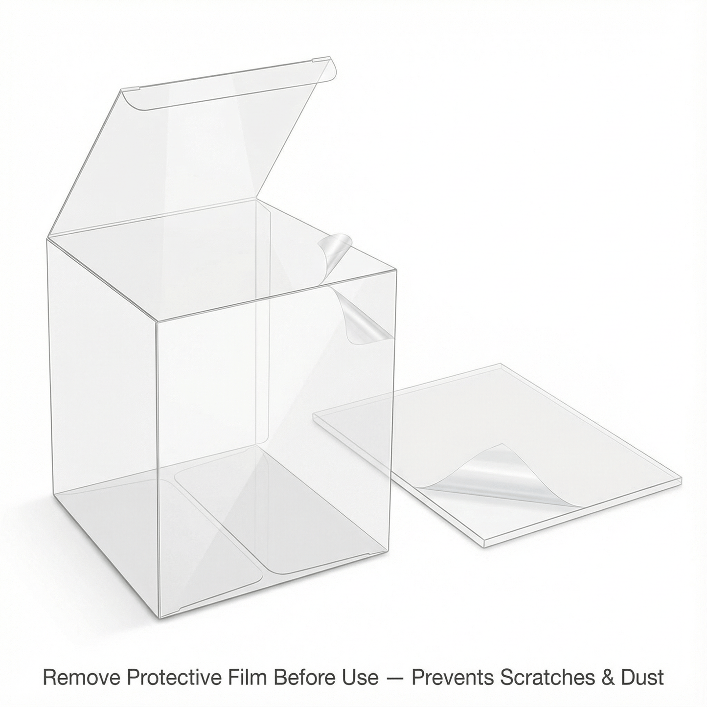 Clear Gift & Favor Boxes 50 OR 100 Pack (5 × 5 × 5 cm)