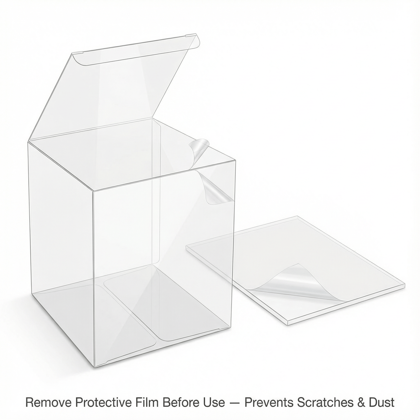 Clear Gift & Favor Boxes 30 OR 50 Pack (10 × 10 × 10 cm)